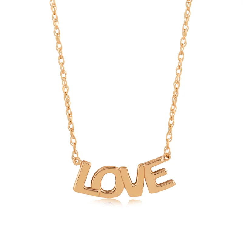 Unmissable Discounts On Timeless Jewelry Pieces 14k "Love" Pendant Necklace