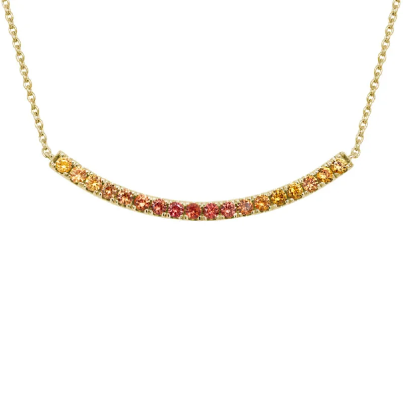 Luxury Jewelry At Unbeatable Discounts 14k Multi Sapphire Curve Bar Pendant Necklace Luxury Jewelry At Unbeatable Discounts 14k Multi Sapphire Curve Bar Pendant Necklace