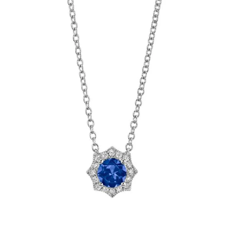 Affordable Glamour – Premium Jewelry At Special Prices 14k Sapphire and Diamond Pendant