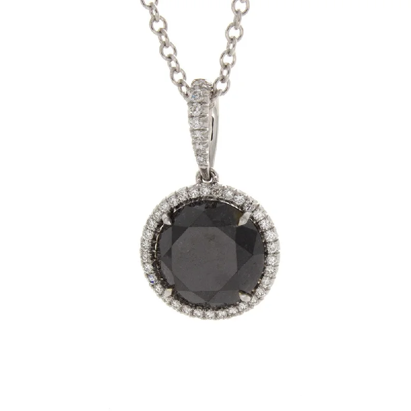 Shop Stylish Jewelry Now And Save Big 18k Black Diamond Pendant Necklace