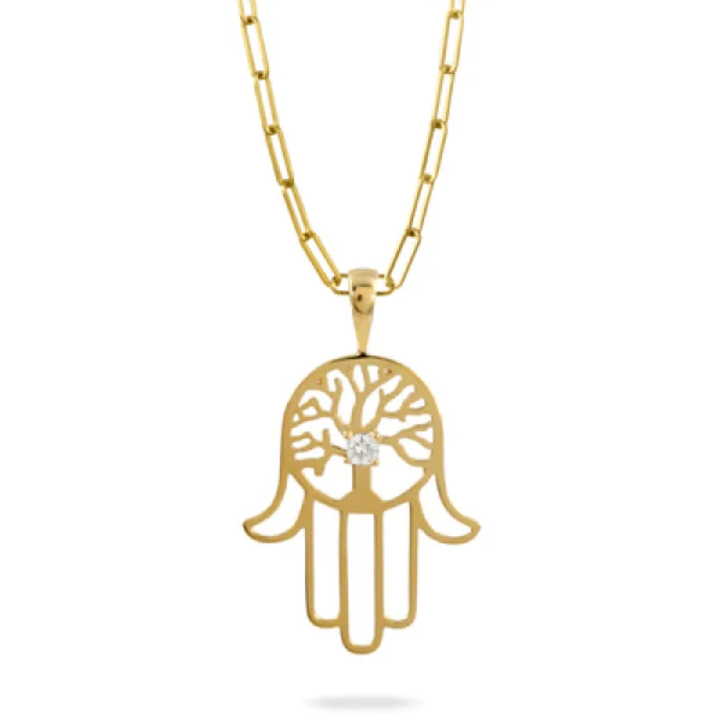 Luxury Jewelry Clearance – Shop Premium Styles Now 18k Gold Hamsa Pendant Necklace