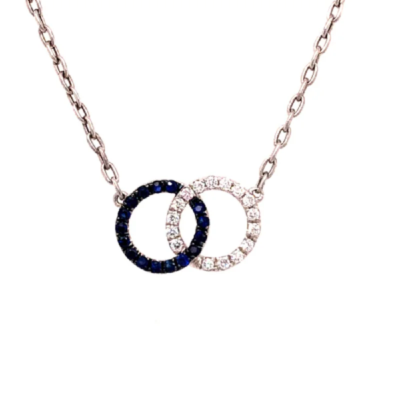 Elegant Jewelry At Unbeatable Offers – Shop Before It's Gone 18k Sapphire & Diamond Interlocking Circles Pendant Elegant Jewelry At Unbeatable Offers – Shop Before It's Gone 18k Sapphire & Diamond Interlocking Circles Pendant
