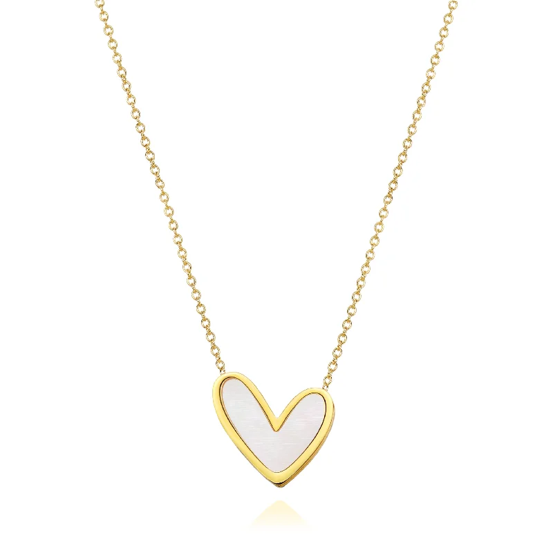 Don't Miss These Dazzling Jewelry Discounts Abigail Mother Of Pearl Heart Necklace