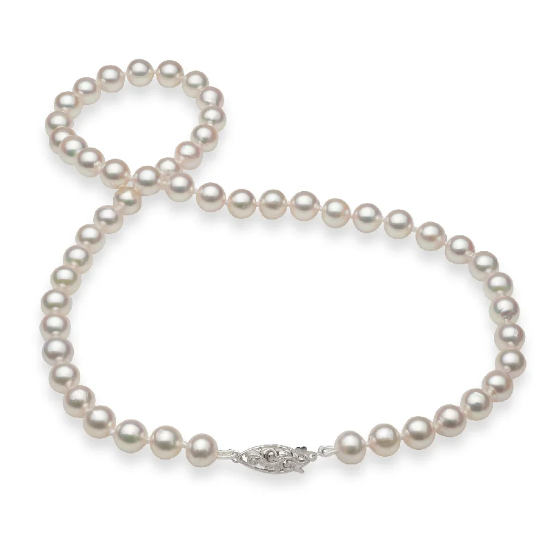 The Perfect Accessory For Less – Jewelry Sale Live 18-19" Akoya Pearl Strand with White Gold Clasp - 7-8mm The Perfect Accessory For Less – Jewelry Sale Live 18-19" Akoya Pearl Strand with White Gold Clasp - 7-8mm