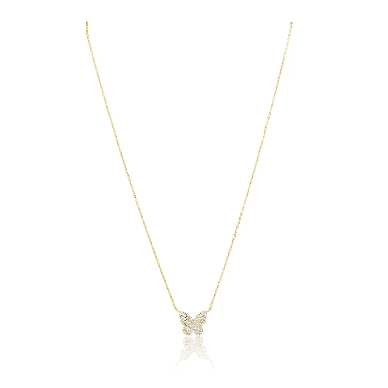Get The Sparkle You Love At Prices You Adore Elsie Pave Butterfly Necklace