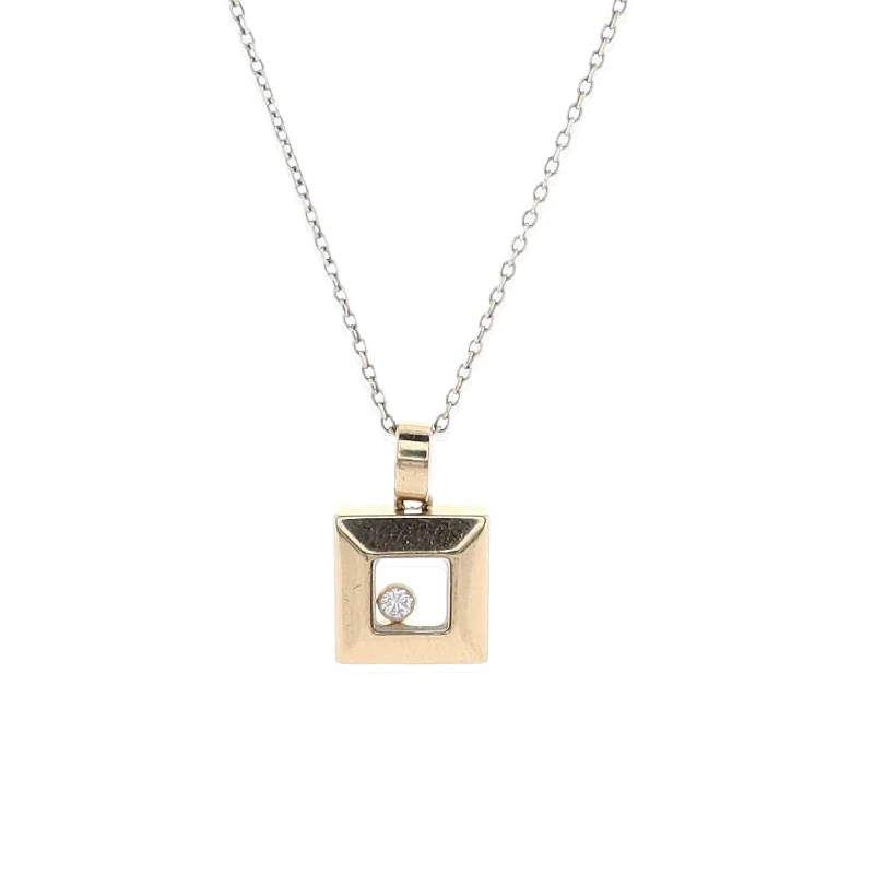 Exclusive Jewelry Markdowns – Limited-Time Offer Estate 18k Yellow Gold Chopard Happy Diamonds Icons Square Pendant Necklace Exclusive Jewelry Markdowns – Limited-Time Offer Estate 18k Yellow Gold Chopard Happy Diamonds Icons Square Pendant Necklace