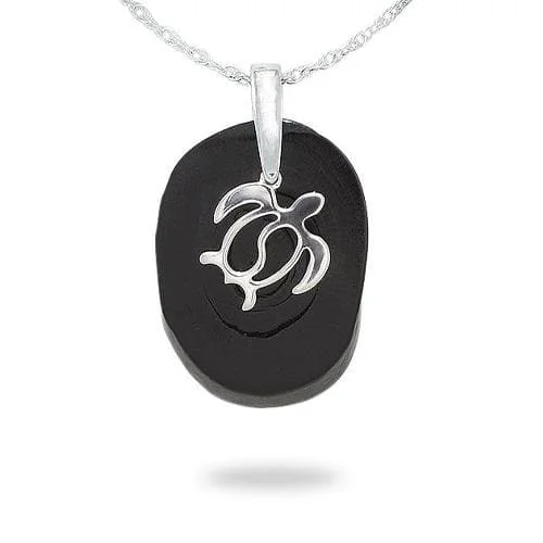 Premium Jewelry, Premium Discounts – Act Fast 18" Honu Black Coral Necklace in Sterling Silver Premium Jewelry, Premium Discounts – Act Fast 18" Honu Black Coral Necklace in Sterling Silver