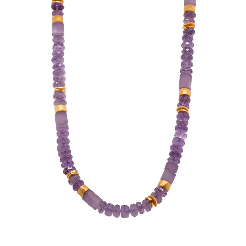 Customized Silver Jewelry For Unique Style Joyla Amethyst Adjustable Necklace