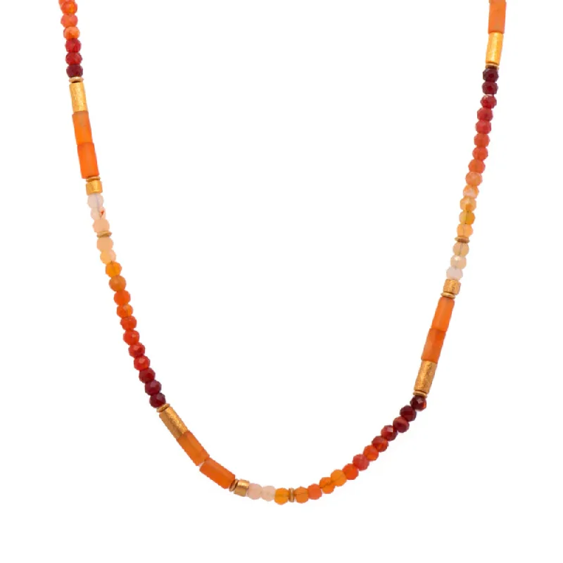 Versatile Layering Jewelry For Effortless Chic Joyla Carnelian and Fire Opal Necklace Versatile Layering Jewelry For Effortless Chic Joyla Carnelian and Fire Opal Necklace