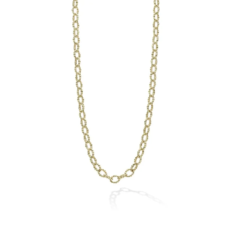 Exclusive Jewelry Offers – Shine For Less Lagos Signature Caviar 18k Gold Petite Link Necklace Exclusive Jewelry Offers – Shine For Less Lagos Signature Caviar 18k Gold Petite Link Necklace
