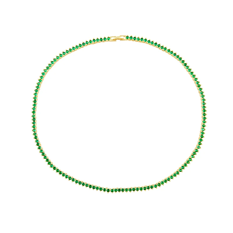 Buy More, Save More On Stunning Jewelry Pieces Melinda Tennis Necklace - Emerald