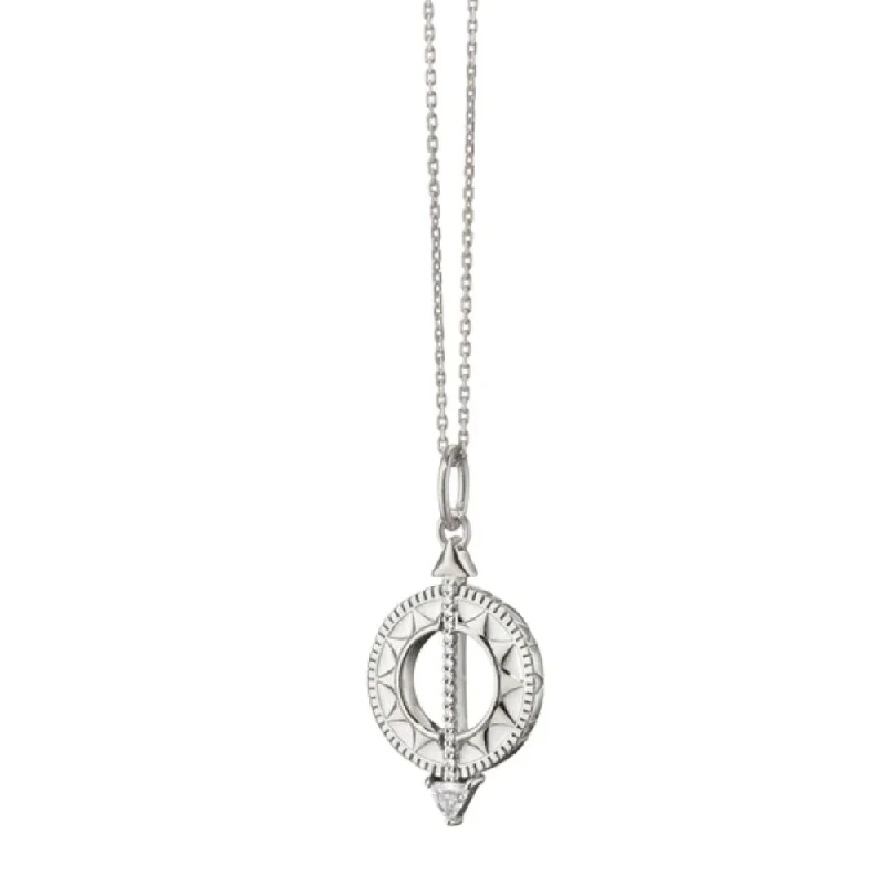 Exclusive Online Discounts On Stylish Jewelry MRK Mini Sterling Silver White Enamel Sundial Charm Necklace Exclusive Online Discounts On Stylish Jewelry MRK Mini Sterling Silver White Enamel Sundial Charm Necklace