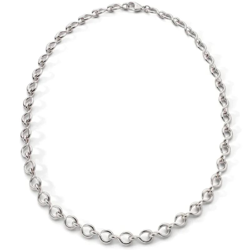 Waterproof Stainless Steel Jewelry For Lasting Beauty MRK "The Twist" Sterling Silver Midi Infinity Necklace