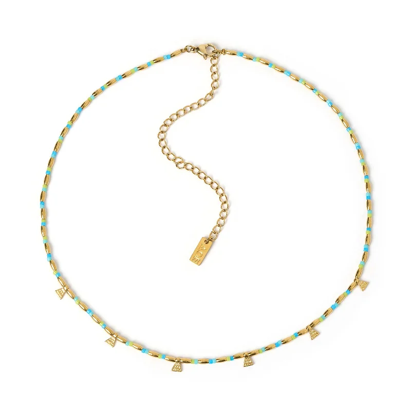 Timeless Elegance, Temporary Discounts – Act Fast Natalia Gold Necklace - Ocean