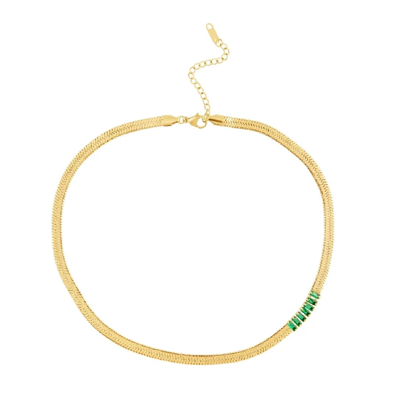 Must-Have Jewelry Pieces At Reduced Prices Parker Emerald Snake Chain
