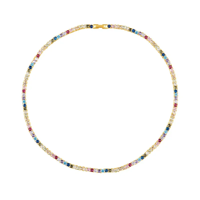 Stunning Jewelry Pieces At The Lowest Prices Ever Rainbow Tennis Necklace