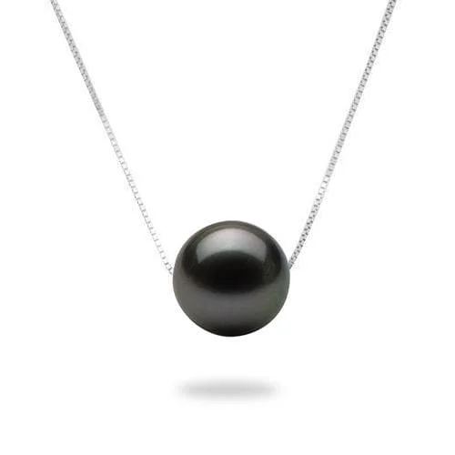 Flash Sale On Exquisite Jewelry – Don't Miss Out 16-18" Adjustable Tahitian Black Pearl Necklace in White Gold - 9-10mm Flash Sale On Exquisite Jewelry – Don't Miss Out 16-18" Adjustable Tahitian Black Pearl Necklace in White Gold - 9-10mm