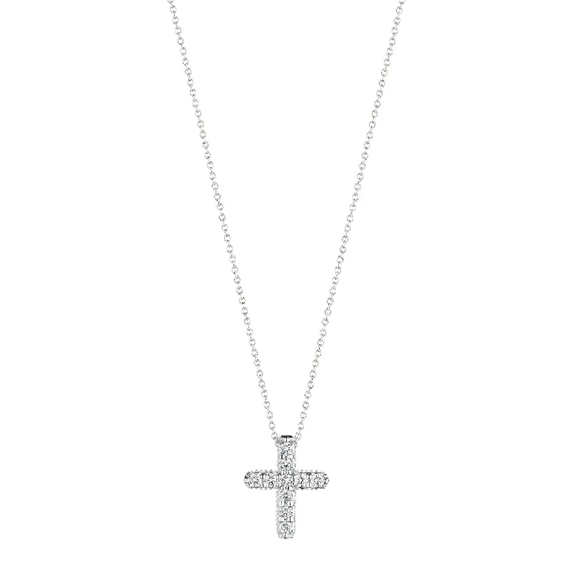 Luxury Handcrafted Jewelry For Elegant Looks Verragio 18k Medium Diamond Cross Pendant Luxury Handcrafted Jewelry For Elegant Looks Verragio 18k Medium Diamond Cross Pendant