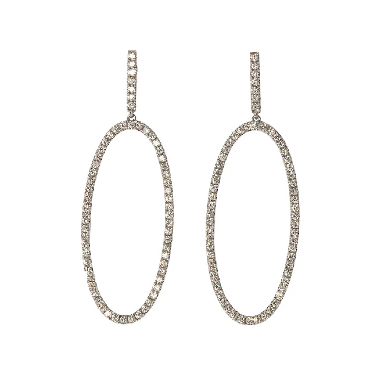 Handcrafted Jewelry Sale – Unique Designs At Low Prices 1.20ctw Diamond Pavé 14K White Gold Oval Drop Earrings Handcrafted Jewelry Sale – Unique Designs At Low Prices 1.20ctw Diamond Pavé 14K White Gold Oval Drop Earrings