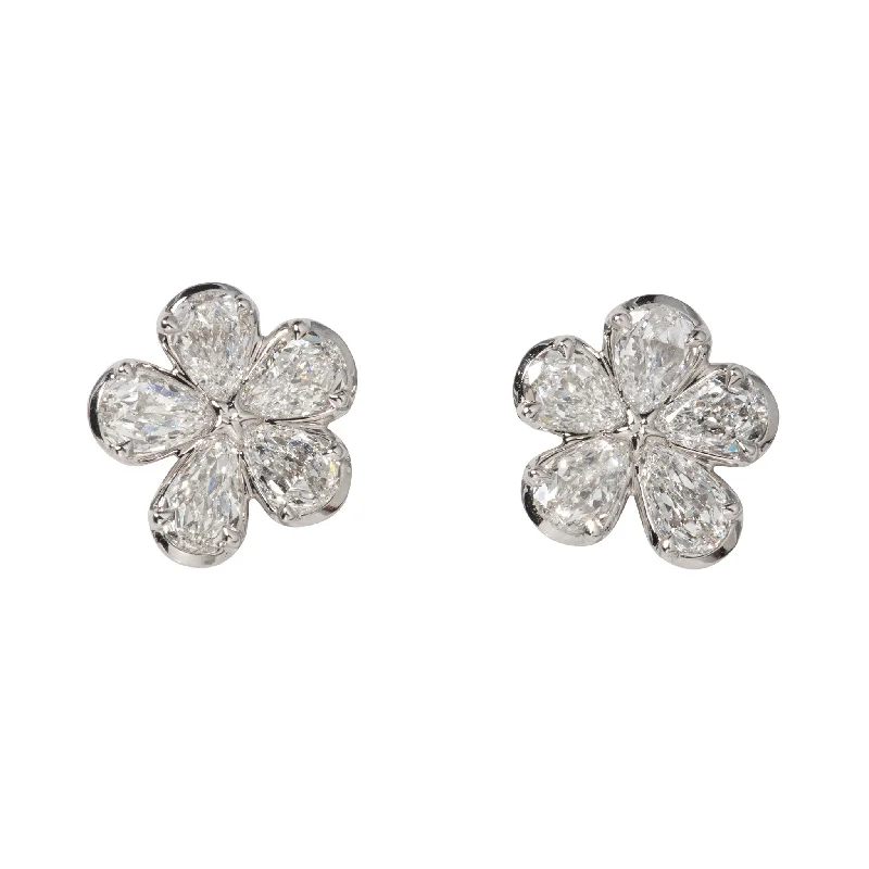 Timeless Elegance, Temporary Discounts – Act Fast 1.88ctw L’Amour Crisscut Pear Diamond Flower Earrings Timeless Elegance, Temporary Discounts – Act Fast 1.88ctw L’Amour Crisscut Pear Diamond Flower Earrings