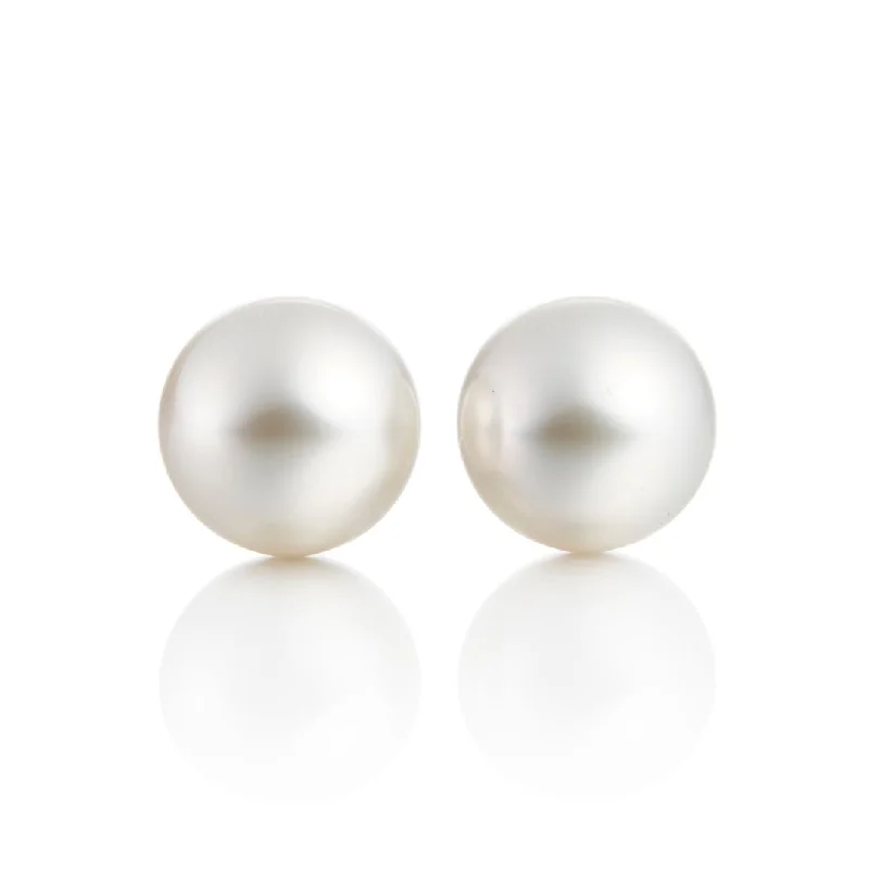 Fashion-Forward Geometric Jewelry For Contemporary Style 11mm South Sea Pearl Earrings Fashion-Forward Geometric Jewelry For Contemporary Style 11mm South Sea Pearl Earrings