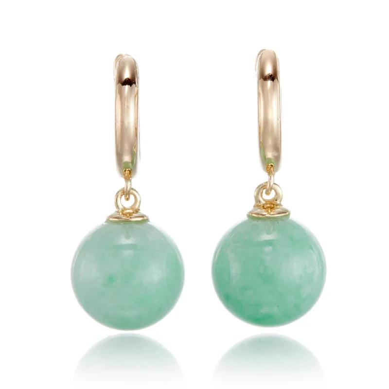 Fashion-Forward Geometric Jewelry For Contemporary Style Apple Green Jade & Gold Hoop Earrings Fashion-Forward Geometric Jewelry For Contemporary Style Apple Green Jade & Gold Hoop Earrings