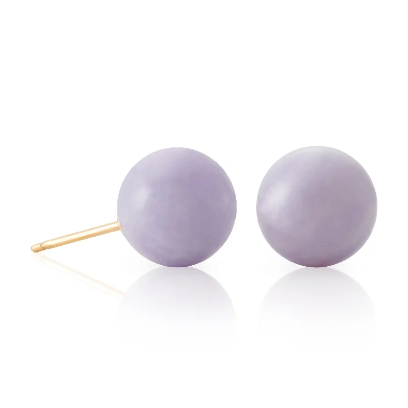 Premium Diamond Jewelry For Unforgettable Moments Lavender Jade Bead Earrings