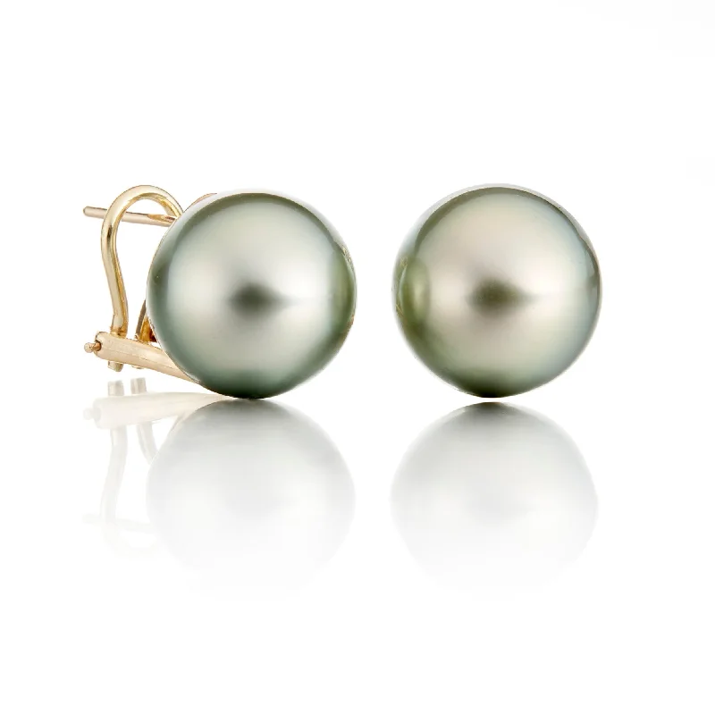 Special Jewelry Deals – Upgrade Your Collection 13mm Green Tahitian Pearl Earrings Special Jewelry Deals – Upgrade Your Collection 13mm Green Tahitian Pearl Earrings
