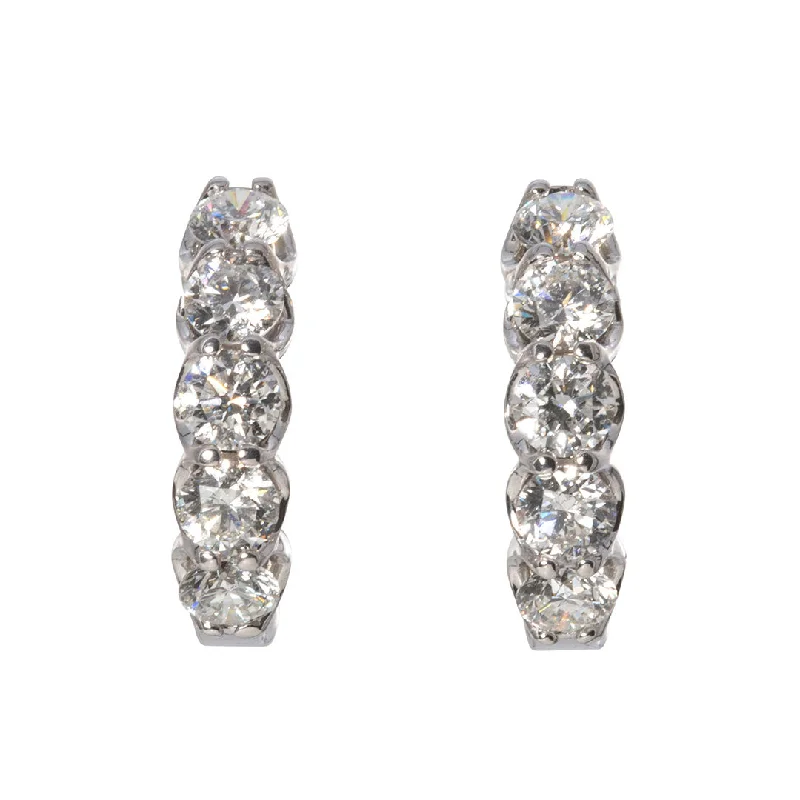 Shine In Style – Shop Jewelry Discounts Today 2ct Diamond 14K White Gold Small Hoop Earrings Shine In Style – Shop Jewelry Discounts Today 2ct Diamond 14K White Gold Small Hoop Earrings
