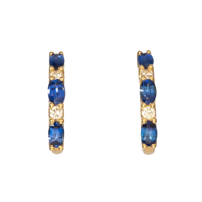 Stunning Jewelry At Even More Stunning Prices 2ctw Sapphire & .36ctw Diamond 14K Yellow Gold Huggie Earrings Stunning Jewelry At Even More Stunning Prices 2ctw Sapphire & .36ctw Diamond 14K Yellow Gold Huggie Earrings