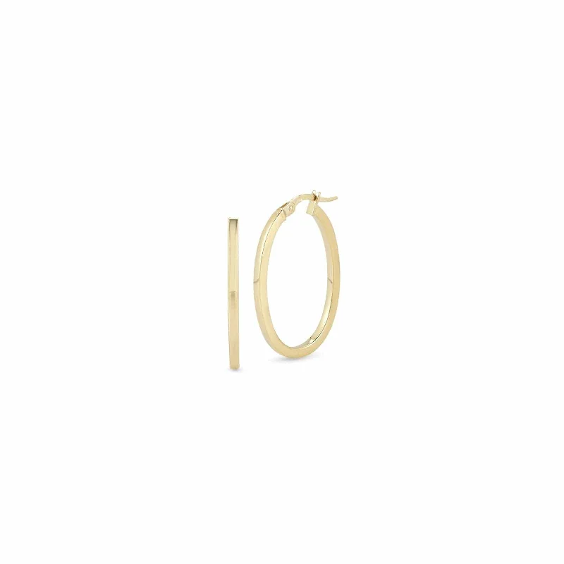 Exclusive Jewelry Offers – Sparkle For Less Small Perfect Oval Hoop Earrings