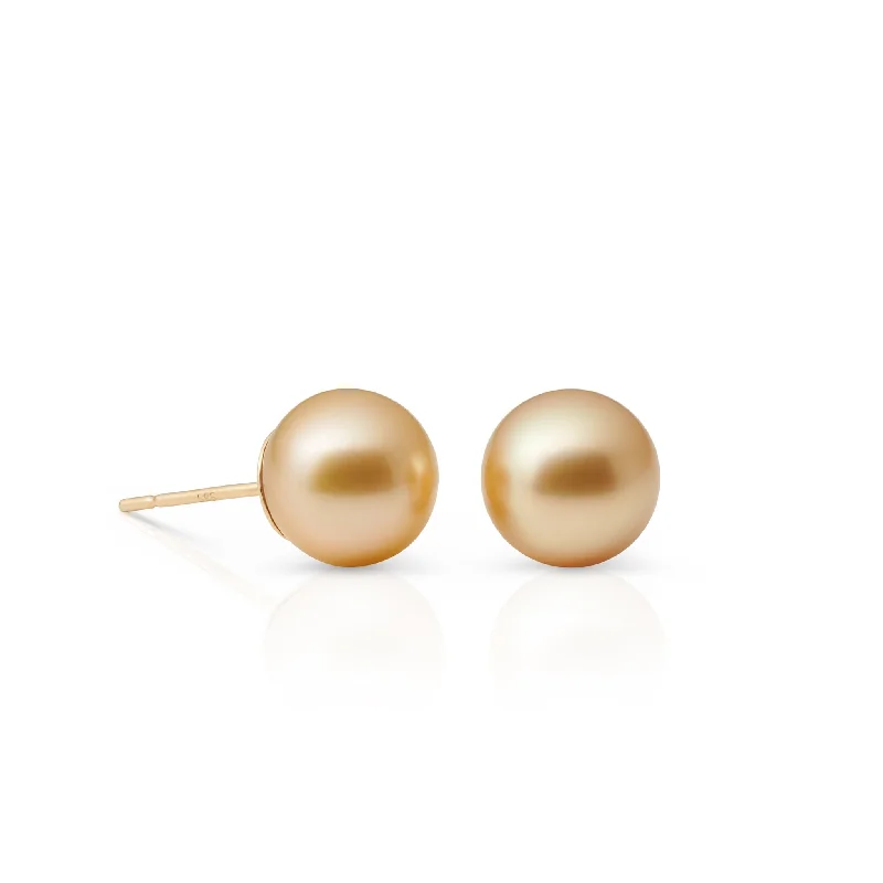 Bestselling Jewelry At Special Promotional Rates 9mm Golden South Sea Pearl Earrings Bestselling Jewelry At Special Promotional Rates 9mm Golden South Sea Pearl Earrings