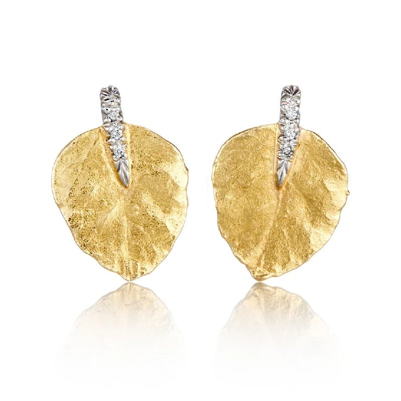 Buy More, Save More On Stunning Jewelry Pieces Diamond Aspen Leaf Earrings