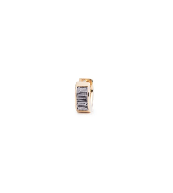 Buy More, Save More – Special Jewelry Discounts Baguette Grey Spinel - True Love : Huggie Earring Buy More, Save More – Special Jewelry Discounts Baguette Grey Spinel - True Love : Huggie Earring