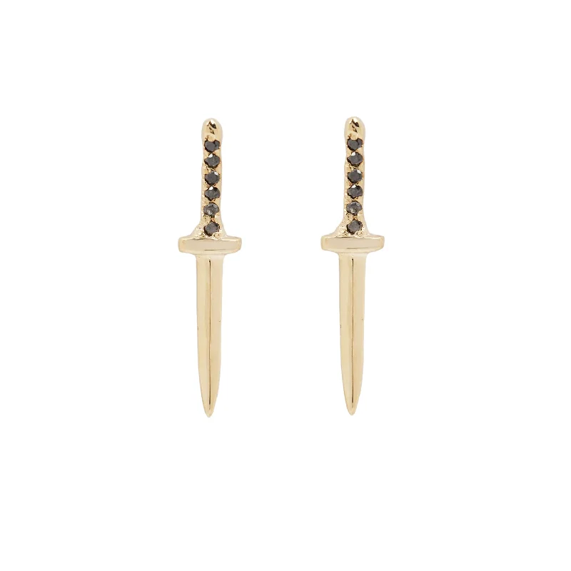 Personalized Jewelry Sale – Unique Gifts At Low Prices Black Diamond Baby Dagger Earrings Personalized Jewelry Sale – Unique Gifts At Low Prices Black Diamond Baby Dagger Earrings
