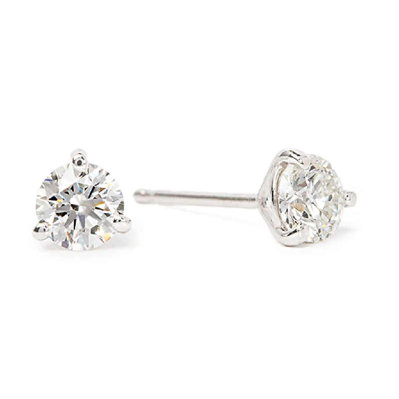 Unmissable Jewelry Clearance – Final Reductions Bremer Jewelry 5/8ctw Round Solitaire/Stud Diamond Earrings in 14K White Gold (0.65ctw)