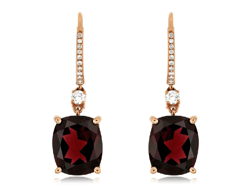 Stunning Statement Jewelry, Unbeatable Discounts Bremer Jewelry Cushion Rhodolite Garnets and Diamonds Drop Earrings in 14K Rose Gold (10.05ctw) Stunning Statement Jewelry, Unbeatable Discounts Bremer Jewelry Cushion Rhodolite Garnets and Diamonds Drop Earrings in 14K Rose Gold (10.05ctw)