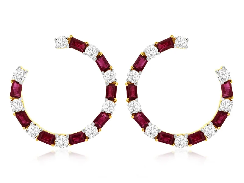 Jewelry Sale Bonanza – Grab Your Sparkle Now Bremer Jewelry Straight Baguette Rubies and Diamonds Medium Hoop Earrings in 14K Yellow Gold (2.80ctw) Jewelry Sale Bonanza – Grab Your Sparkle Now Bremer Jewelry Straight Baguette Rubies and Diamonds Medium Hoop Earrings in 14K Yellow Gold (2.80ctw)