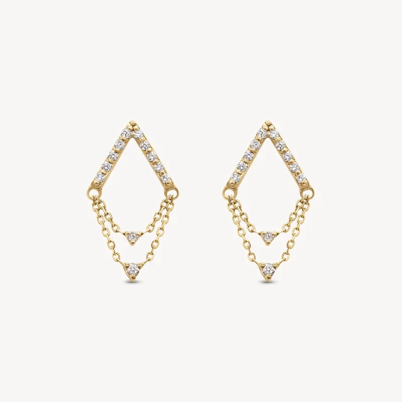 Affordable Gold-Plated Jewelry For Modern Fashion Chains of Diamond Earrings
