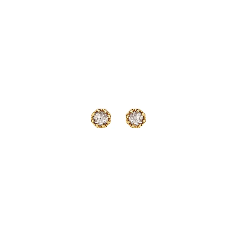 Shop Trending Jewelry With Exclusive Savings Petite Crown Bezel Diamond Earrings