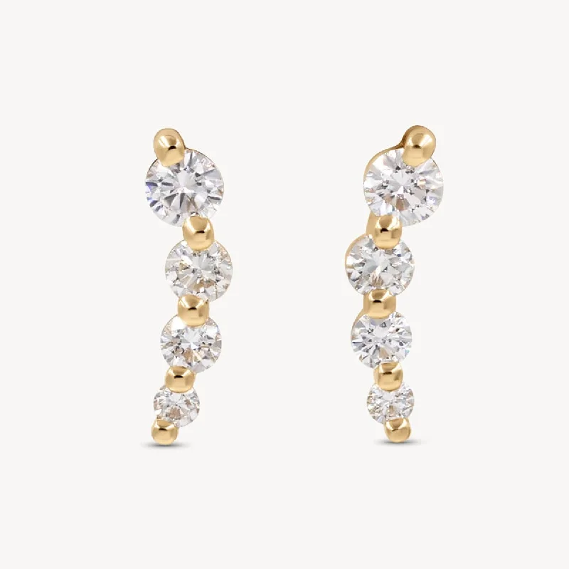 Luxury Jewelry Without The Luxury Price Tag Curved Diamond Studs