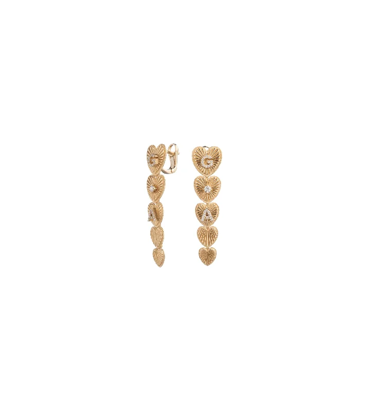 Shop Jewelry That Shines Without The High Price True Love : Custom Graduated Heart Token Earring Shop Jewelry That Shines Without The High Price True Love : Custom Graduated Heart Token Earring