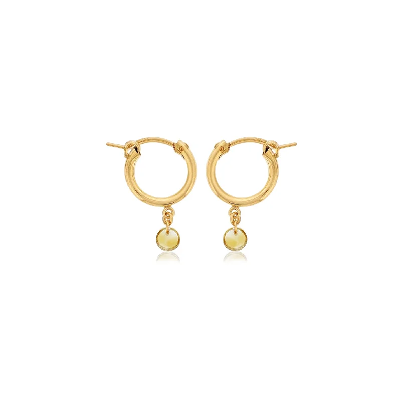 Don't Miss These Dazzling Jewelry Discounts Dee Berkley Round Shape Citrine Small Hoop Earrings in Yellow Gold Filled Don't Miss These Dazzling Jewelry Discounts Dee Berkley Round Shape Citrine Small Hoop Earrings in Yellow Gold Filled