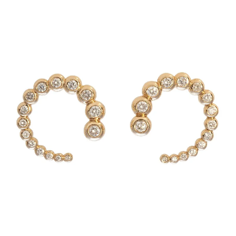 Luxury Jewelry Now At Special Promotional Rates Diamond Front to Back 14K Yellow Gold Earrings Luxury Jewelry Now At Special Promotional Rates Diamond Front to Back 14K Yellow Gold Earrings