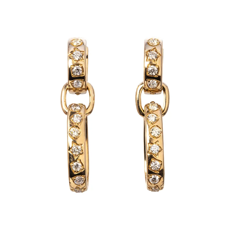 Fashion-Forward Jewelry At Exclusive Discounts Diamond Mixed Shape Pavé 14K Gold Oval Link Drop Earrings Fashion-Forward Jewelry At Exclusive Discounts Diamond Mixed Shape Pavé 14K Gold Oval Link Drop Earrings