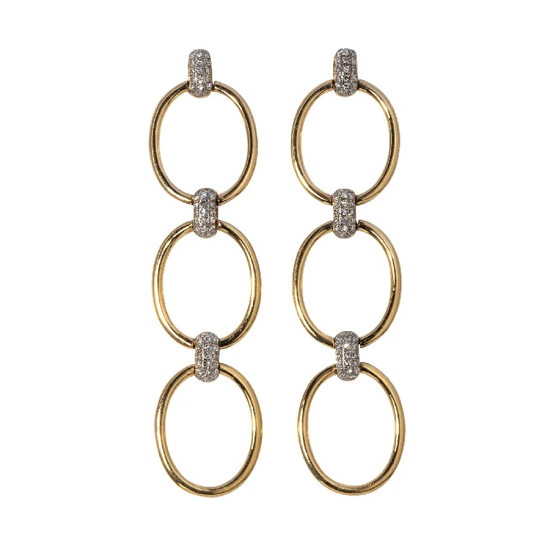 Don't Miss Out On Bestselling Jewelry At Special Prices Diamond Pavé 14K Yellow Gold Oval Triple Drop Earrings Don't Miss Out On Bestselling Jewelry At Special Prices Diamond Pavé 14K Yellow Gold Oval Triple Drop Earrings