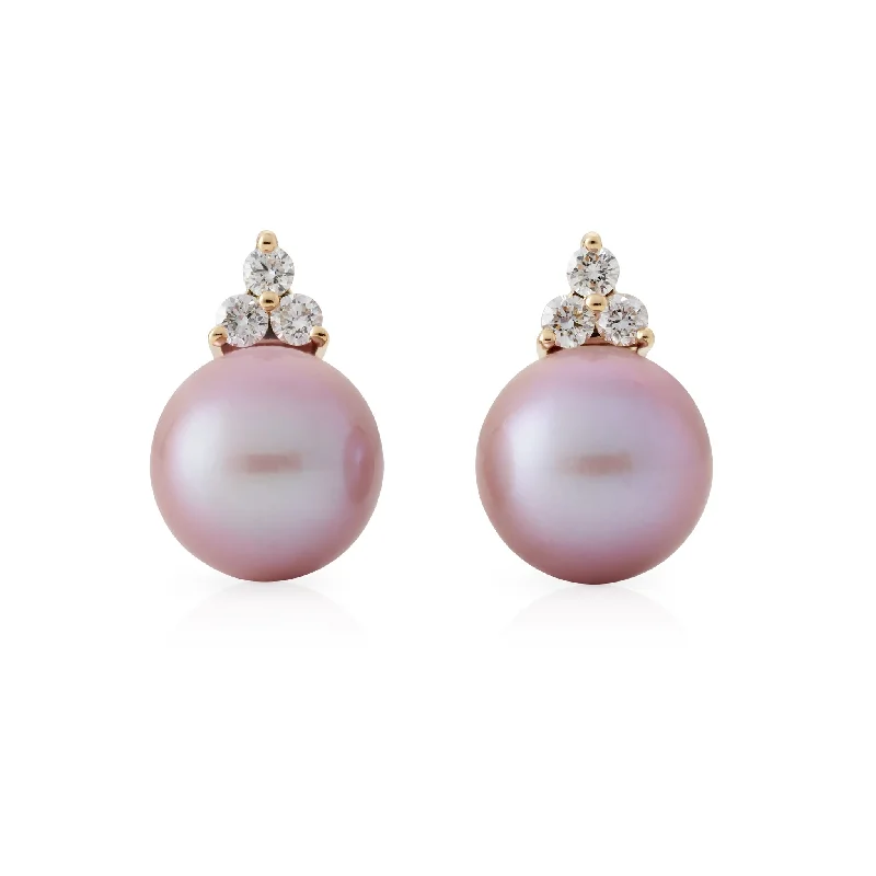 Romantic Heart-Shaped Jewelry For Special Gifts Madison Earrings in Pink Pearls & Diamonds Romantic Heart-Shaped Jewelry For Special Gifts Madison Earrings in Pink Pearls & Diamonds