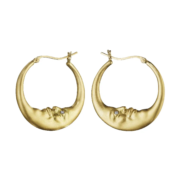 Bestselling Jewelry Now On Sale – Elevate Your Look Small Crescent Moonface Hoop Earrings Bestselling Jewelry Now On Sale – Elevate Your Look Small Crescent Moonface Hoop Earrings