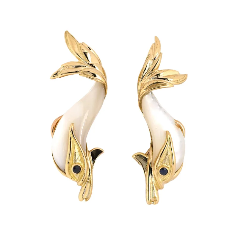 Buy More, Save More On Stunning Jewelry Pieces Mother-of-Pearl & Sapphire Dolphin Earrings Buy More, Save More On Stunning Jewelry Pieces Mother-of-Pearl & Sapphire Dolphin Earrings