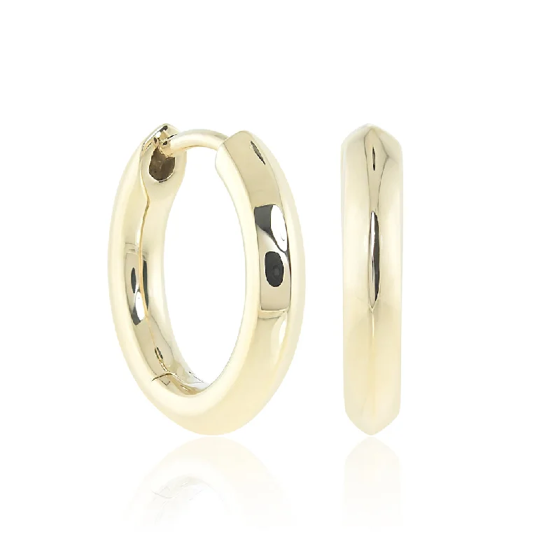 Clearance Sale On High-End Jewelry Collections Half-Inch Gold Hoop Earrings